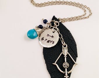 Brave long charm necklace