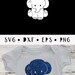 Sitting Elephant SVG, cute Elephant vector file, SVG for vinyl cutting cricut, Vinyl Cutter DXF art -tds391
