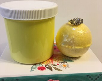 Slime and Bath bomb with surprise/Birthday Slime box girl or boy/slime package/slime shop/glossy slime/