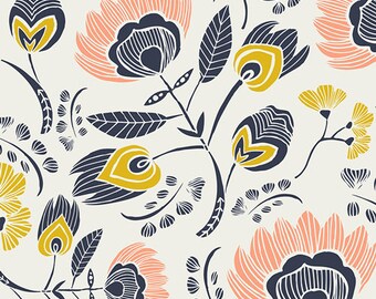 Flora's Oasis Rosa. Art Gallery Fabrics Tule colletion by Leah Duncan - 100% premium cotton. TL-40020