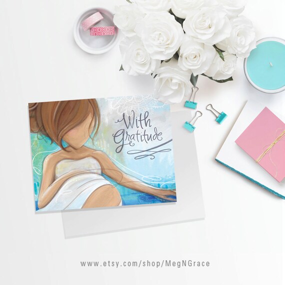 thank you cards midwife ob doula client or nurse gift