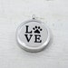 Dog Love Essential Oil Diffuser Locket Pendant | Paw Print Stainless Steel Essential Oil Aromatherapy Pendant