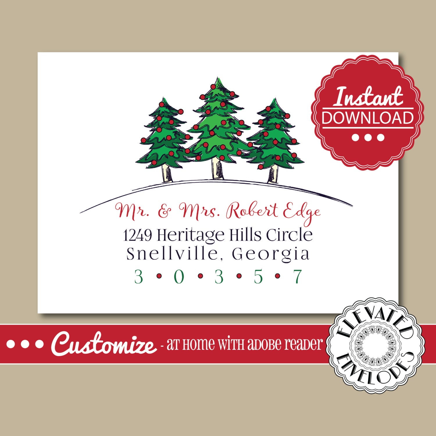 editable christmas envelope templatechristmas envelope