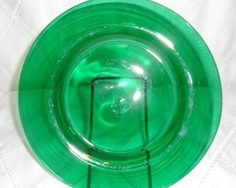 Steuben Emerald Green Glass Plate SIGNED (MARKED) Sale 25% Off