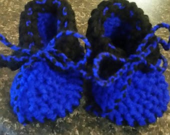 Newborn crocheted booties