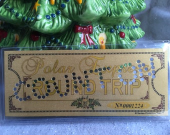 Polar Express 'COUNT ON' Hole Punched Round Trip Keepsake Ticket