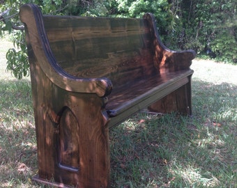 62" Stained (Jacobean) Wooden Church Pew