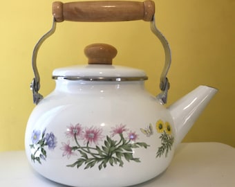 Vintage Enamel Teapot