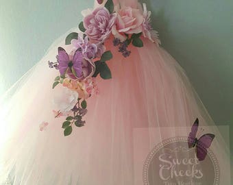 Pink flower girl dress, Fairy costume, Flower girl dress, Pink tutu dress, Toddler costume, Toddler flower girl, pink fairy, lavender fairy