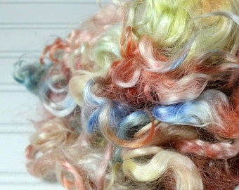 Kid Mohair Locks 250g, Hand Dyed Locks, Indi Dyed Locks, Curly Locks, Ready To Ship.