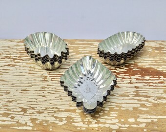 Mini tart pans,made in Sweden,set of 18,oval,diamond,swiss tart pans,candy molds,chocolate molds,pastry molds,candle molds,fluted tart pans,