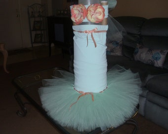 Birthday Ariel Mermaid Costume Flower Girl Tutu Dress