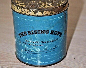 Antique Rising Hope Van nelle tobacco tin box Holland