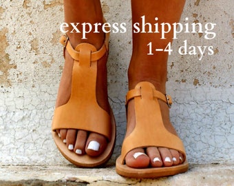 CASSANDRA sandals/ women Greek leather sandals/ roman sandals/ ancient Greek sandal/ womens leather sandals/ natural color leather sandals