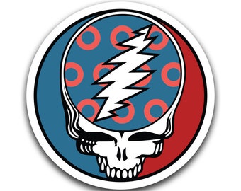 Phish Sticker, Steal Your Face, Fishman Donuts, Phish Print, Phish Art