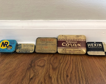 Vintage Medicine Tin Collection