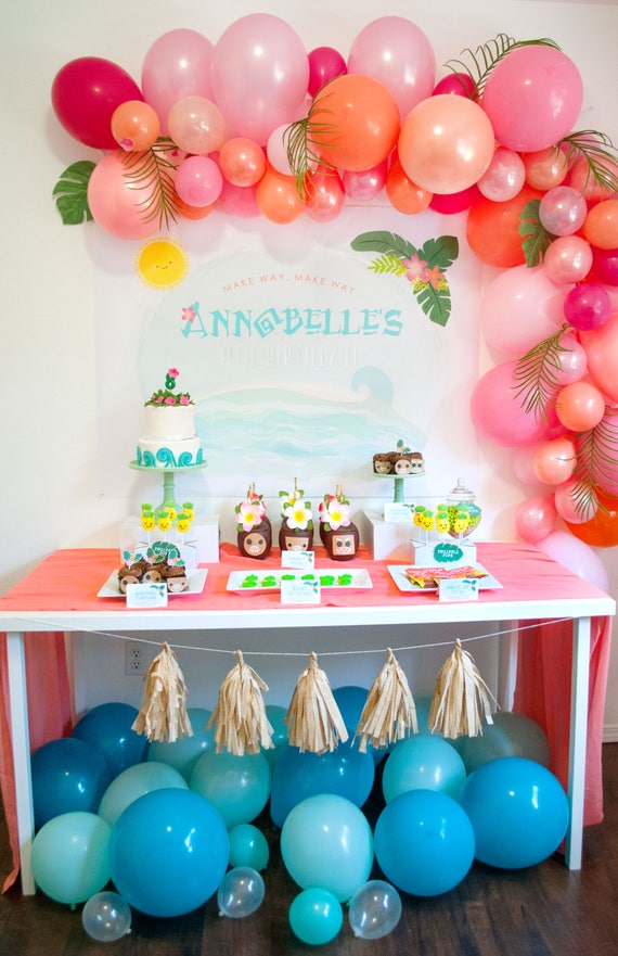 Tropical Ocean Dreams Party Backdrop Moana Inspired custom