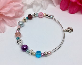 Spring Bracelet, Memory wire Bracelet, Unique Bracelet, Gift for her
