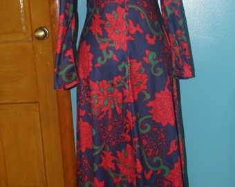 Vintage 1970's Emilio Borghese Maxi Dress
