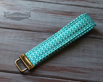 Teal Cotton + Steel Netorious Key Fob key chain