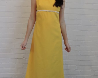 Vintage Yellow Maxi Dress