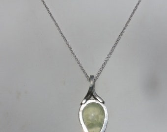 Prehnite pendant necklace