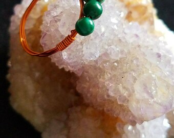 Turquoise and Copper Ring