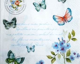 decoupage paper napkins Decoupage paper Napkin for decoupage butterflies