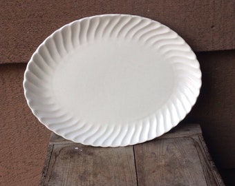 Large White Ironstone Platter