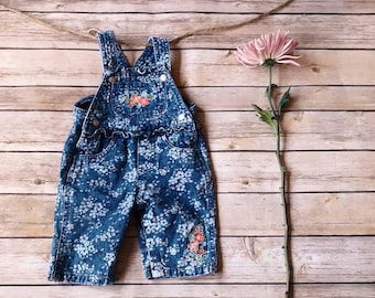 Vintage Faded Glory Baby Girl Overalls
