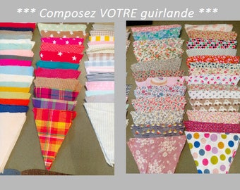 A LA CARTE *** Composez votre guirlande de fanions