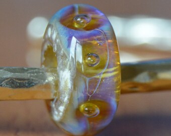 Unique Handmade Lampwork Glass European Charm Bead - SRA - Fits all charm bracelets - Silver Core Options