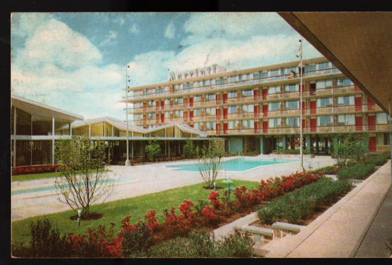 Marriott Motor Hotel + Potomac + Washington, D.C. + 1957 + Vintage Postcard