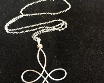 Silver Celtic Cross Necklace 2 Inches Long 1.25 Inches Wide on 18 Inch Silver Chain Handmade One of a Kind Previously 22 Dollars ON SALE