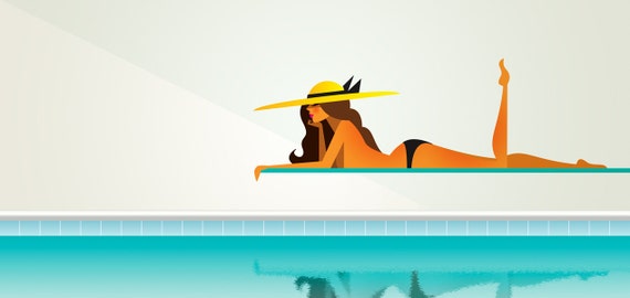 Diving Board Diva Art Print Diving Board Diva Art Print