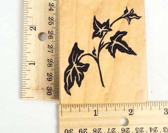 Leaves Wooden Mounted Rubber Stamp by Personal Stamp Exchange F-1795