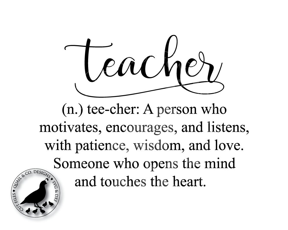 Teacher Definition svg, teacher svg, teacher appreciation svg, teaching ...