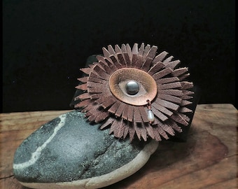 B1564 SALE "On the Fringe" Leather Cuff