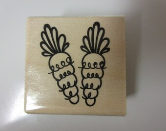 Easter Stamps-Easter Carrots Rubber Stamp-Carrot Stamps