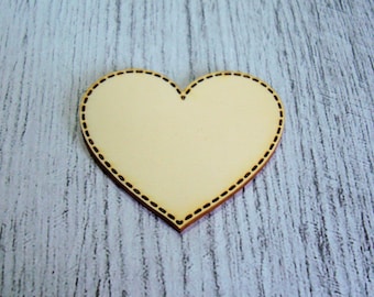1077 heart cut out wood for your creation