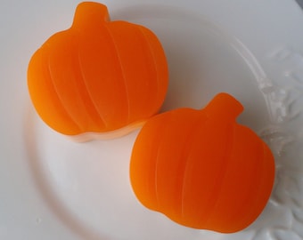 Orange Pumpkin Soap - Glycerin and Goat Milk Soap - candy corn Scented - shaped soap - Christmas - fall - wedding - party favor - for her