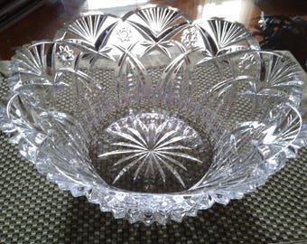 Vintage Deep Cut Crystal Bowl