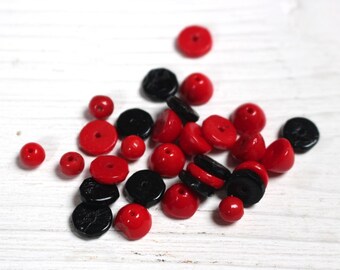 Vintage art deco segmented cone beads, SALE