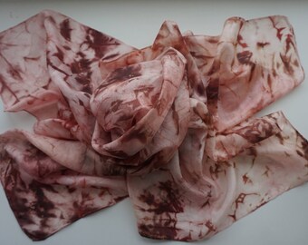 Hand-painted silk scarf 90x90 cm