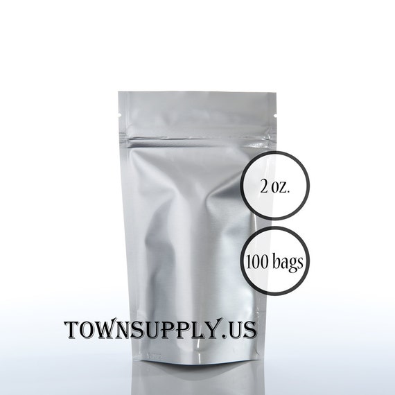 100 2 Oz Silver Foil Lined Pouches Food Safe Packaging Small Resealable Gift Bags Recloseable Package Ziplock Wedding Coffee Sample From Townsupply