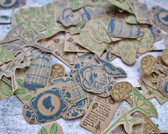 30 Mix stamp die cuts, embellishments