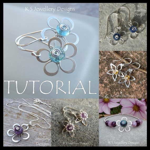 Wire Jewelry Tutorial WIRE FLOWERS 4 variations earrings &