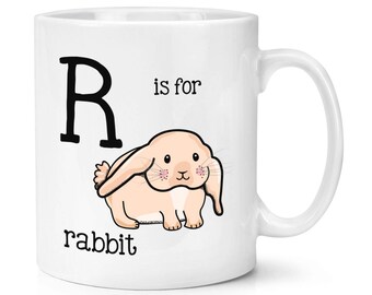 Letter R Is For Rabbit 10oz Mug Cup