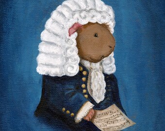 Guinea Pig Johann Sebastian Bach Classical Music Art Print