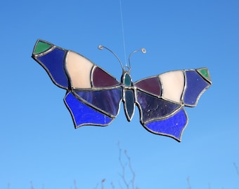 Stained glass butterfly suncatcher